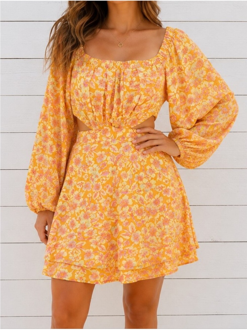 Free People Jael Cut out dress - Free People Floral open back dress XSmall